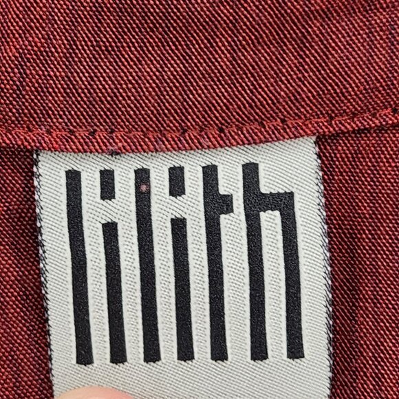 Lilith Vintage Women's Linen Blend Button Front Fitted Blouse - M - Picture 8 of 8